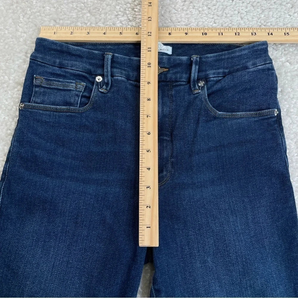 Good American Good Waist Ankle Skinny Jeans size 8/29. Dark blue wash Stretchy